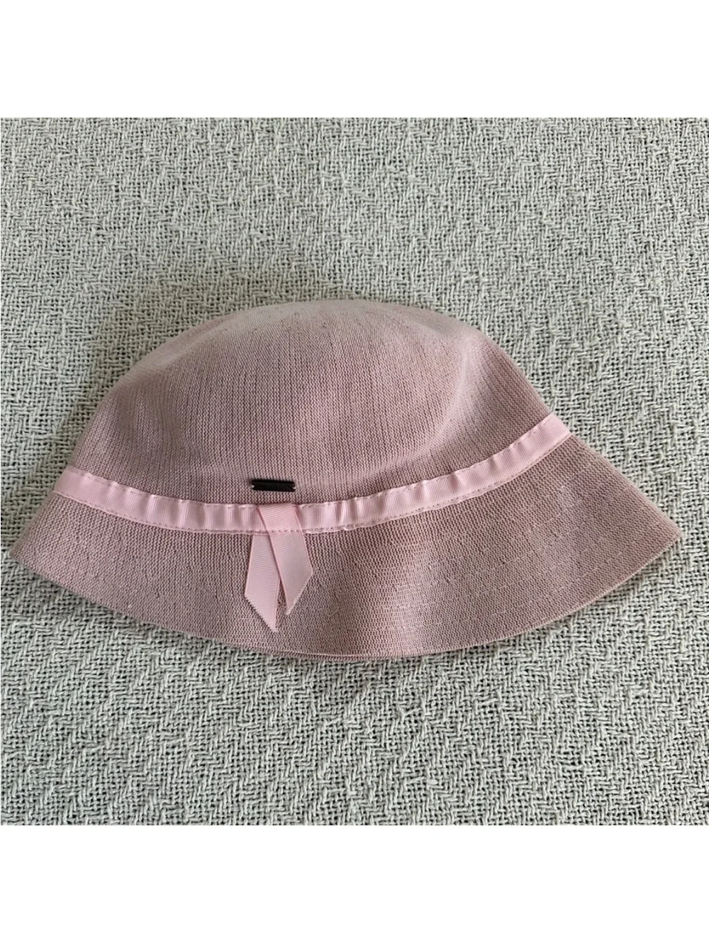 Vintage Kangol Pink Ribbon Trim Bucket Hat